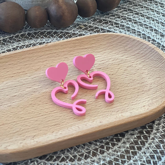 Valentine Heart Earring SVG File